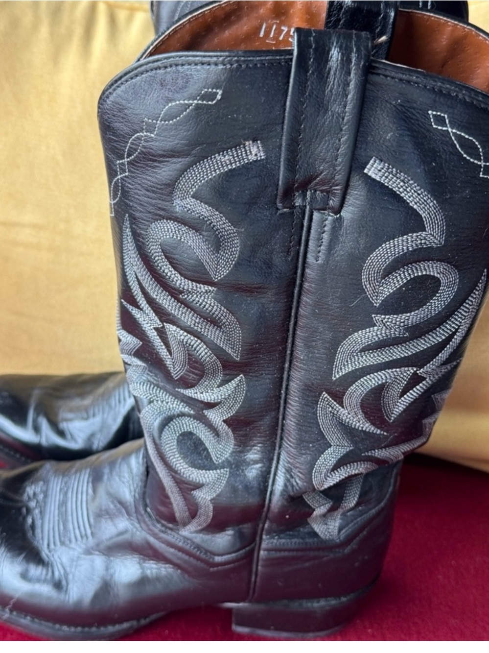 Laredo Black Western Embroidered Cowboy Boots